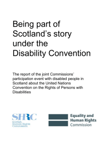 Being part of Scotland's story under the Disability Convention