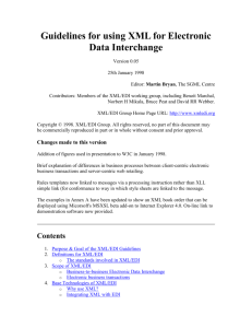 Guidelines for using XML for Electronic Data Interchange