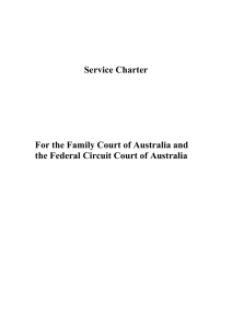 Service Charter - Family Court of Australia