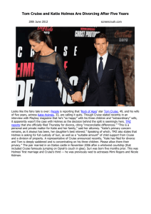 Tom Cruise and Katie Holmes Are Divorcing After Five