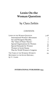 Lenin on the Woman Question