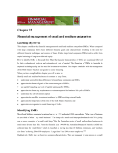 Financial management of small and medium enterprises