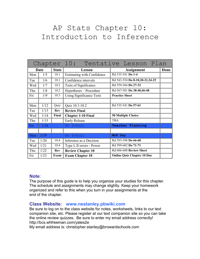 Ap Stats Chapter