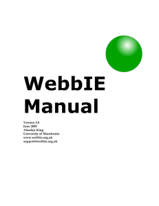 WebbIE-Manual