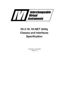 15. IVI.NET Utility Classes and Interfaces Exceptions