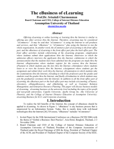 Abstract - Prof.Dr.Srisakdi Charmonman