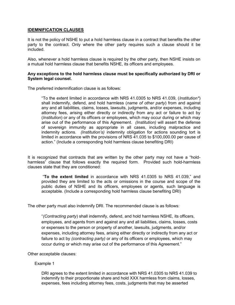 indemnification-clause