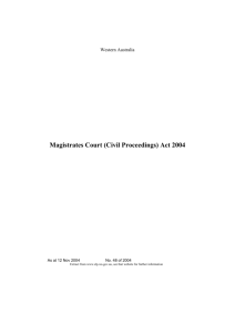 Magistrates Court (Civil Proceedings) Act 2004