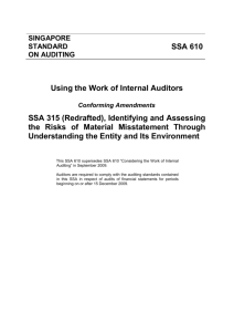 using the work of internal auditors