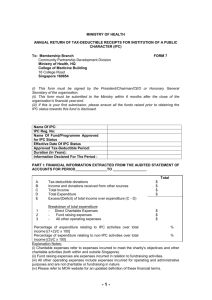 Form 7 - Annual Submission for IPC (Specific
