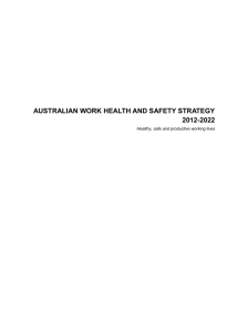 Australian Work Health and Safety Strategy 2012 -2022