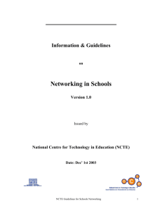 NetworkingGuidelines.. - PDST