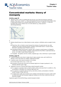 Concentrated markets: theory of monopoly - econbus