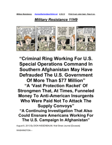 Military Resistance 11H9 A Criminal Ring
