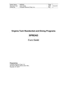 Virginia Tech Residential and Dining Programs