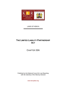 Limited Liability Partnership Act (No 42 of 2011)