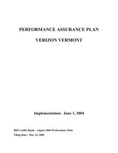 performance assurance plan