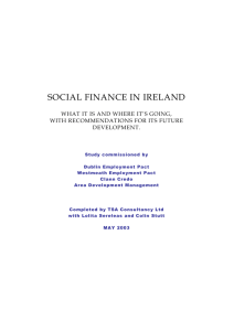Social finance services in Ireland