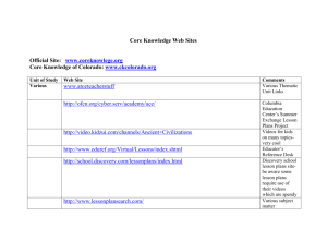 Core Knowledge Web Sites - Minnesota Humanities Center