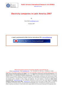 PSIRU (Hall) - Electricity Companies in Latin America (2007)