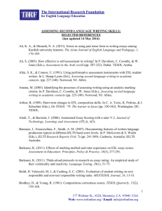 Writing Assessment - TESOL International Research Foundation