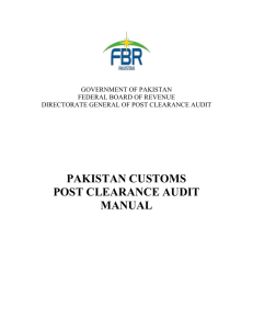 Government of Pakistan - Federal Board of Revenue