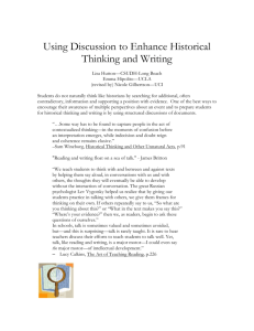 Using Discussion to Enhance Historical Thinking and Writing