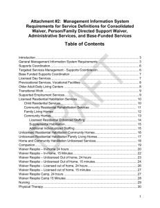 Management Information System Requirements for Service