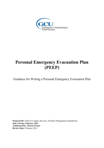 PEEP'S Guidance document - Glasgow Caledonian University