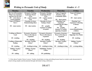 Writing to Persuade