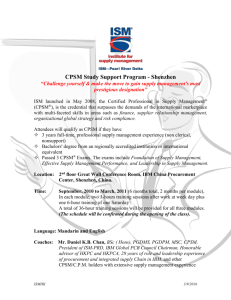 CPSM Study Support Program - The Institute of Purchasing & Supply