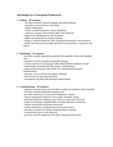 Advantages to a Conceptual Framework - NCCAS