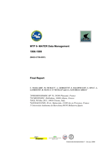 MTPII-MATER Data Management Final Report