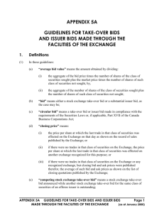 guidelines for take-over bids and issuer bids made through the