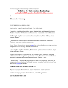 Syllabus for Information Technology