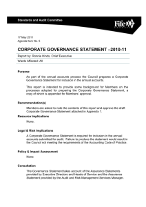 Corporate Governance Statement 2010/11