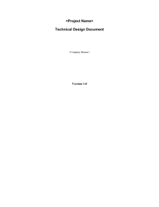 Technical Design Document Sample/Template