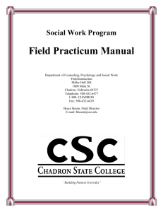 Field Practicum Manual - Chadron State College