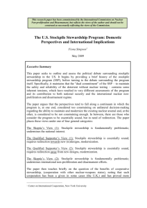 The US Stockpile Stewardship Program