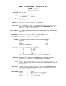 EECS 312 - Electronics Circuits I (Fall '97)