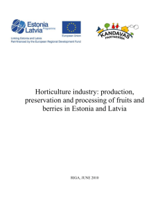 horticulture industry in estonia