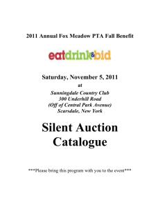 2011 Annual Fox Meadow PTA Fall Benefit Fundraiser