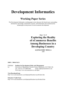 Working paper on e-commerce benefits in developing country