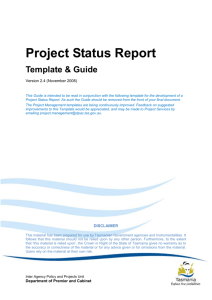 Project status report template and guide v2.4