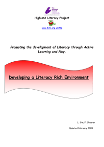 Creating a Literacy Rich Environment