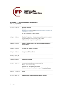 IFP Meeting -- L'Enfant Plaza Hotel in Washington DC Saturday 12/1
