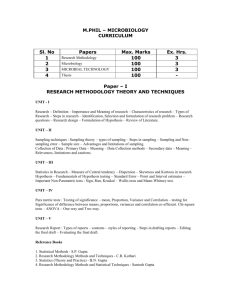 M.PHIL – MICROBIOLOGY CURRICULUM Sl. No Papers Max
