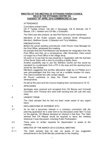 MINUTES OF THE MEETING OF STITHIANS PARISH COUNCIL