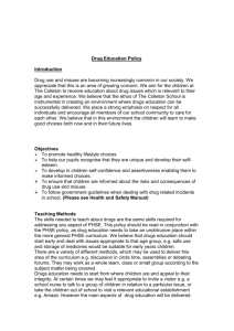 Drug Education Policy - Colleton Primary School
