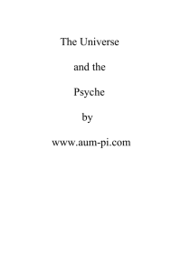 Book Chronology– The Universe and the Psyche